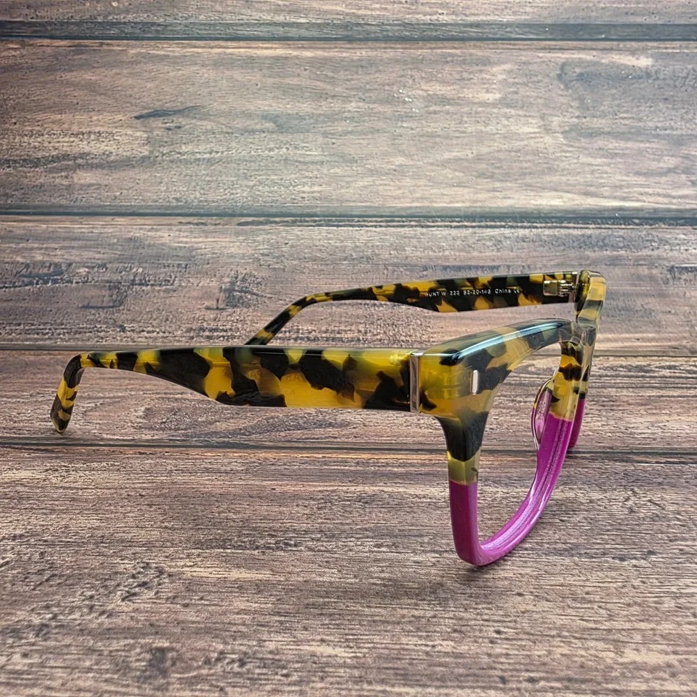 Warby Parker Hunt W 222 Eyeglasses Tortoise Purple 52-20-145 Square Frames